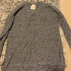 black and white knit sweater